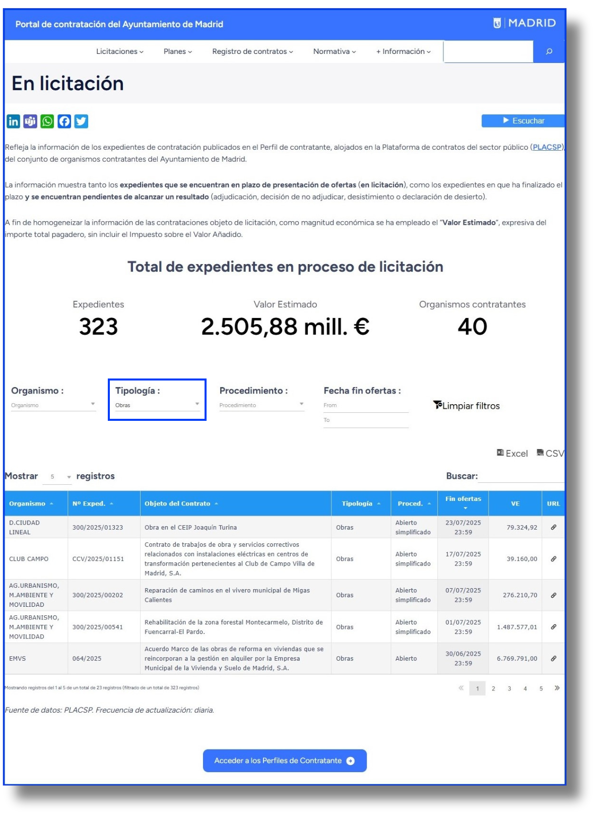 imagen del portal de contratación