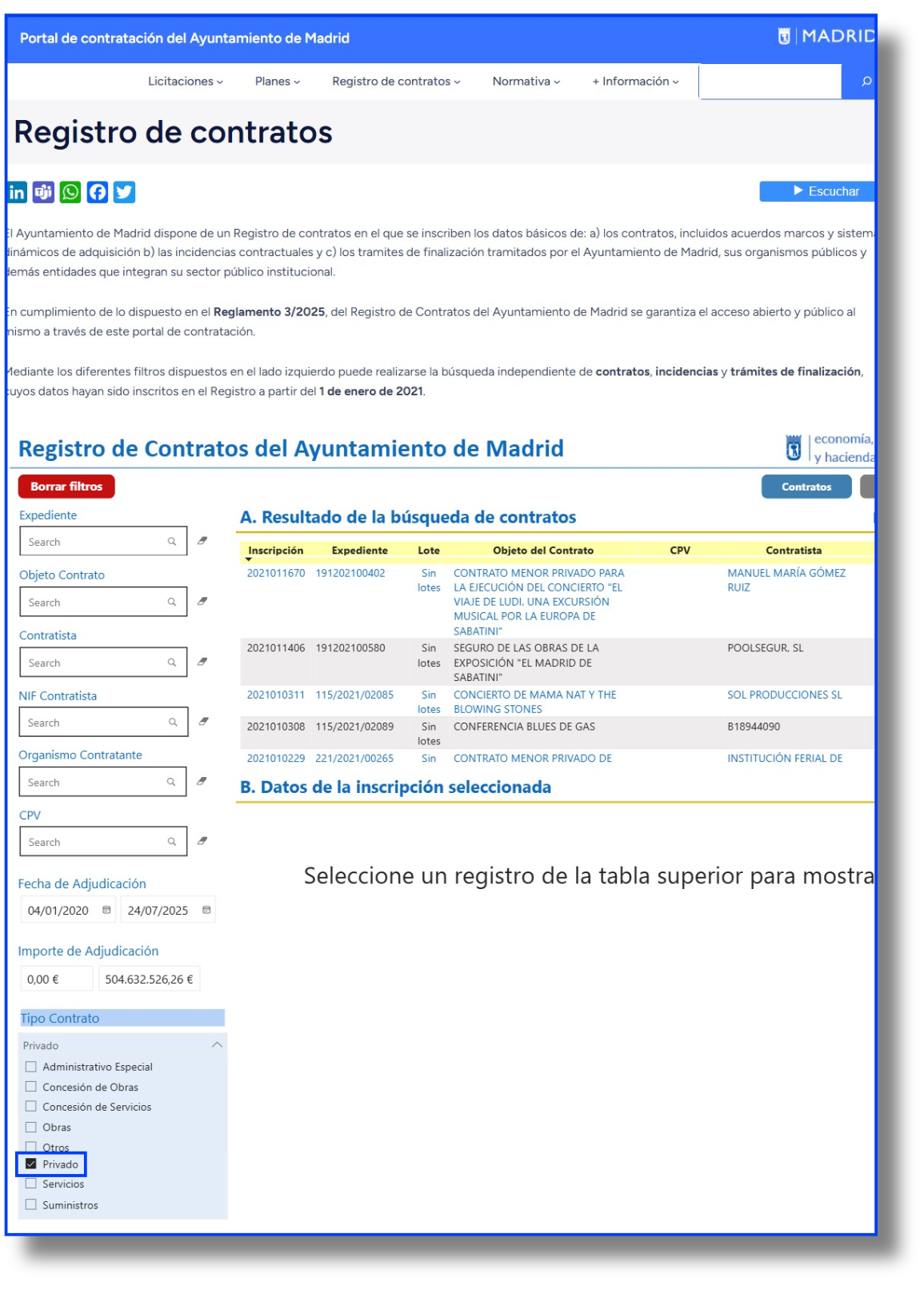 imagen del portal de contratación