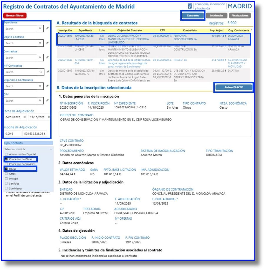 imagen del portal de contratación