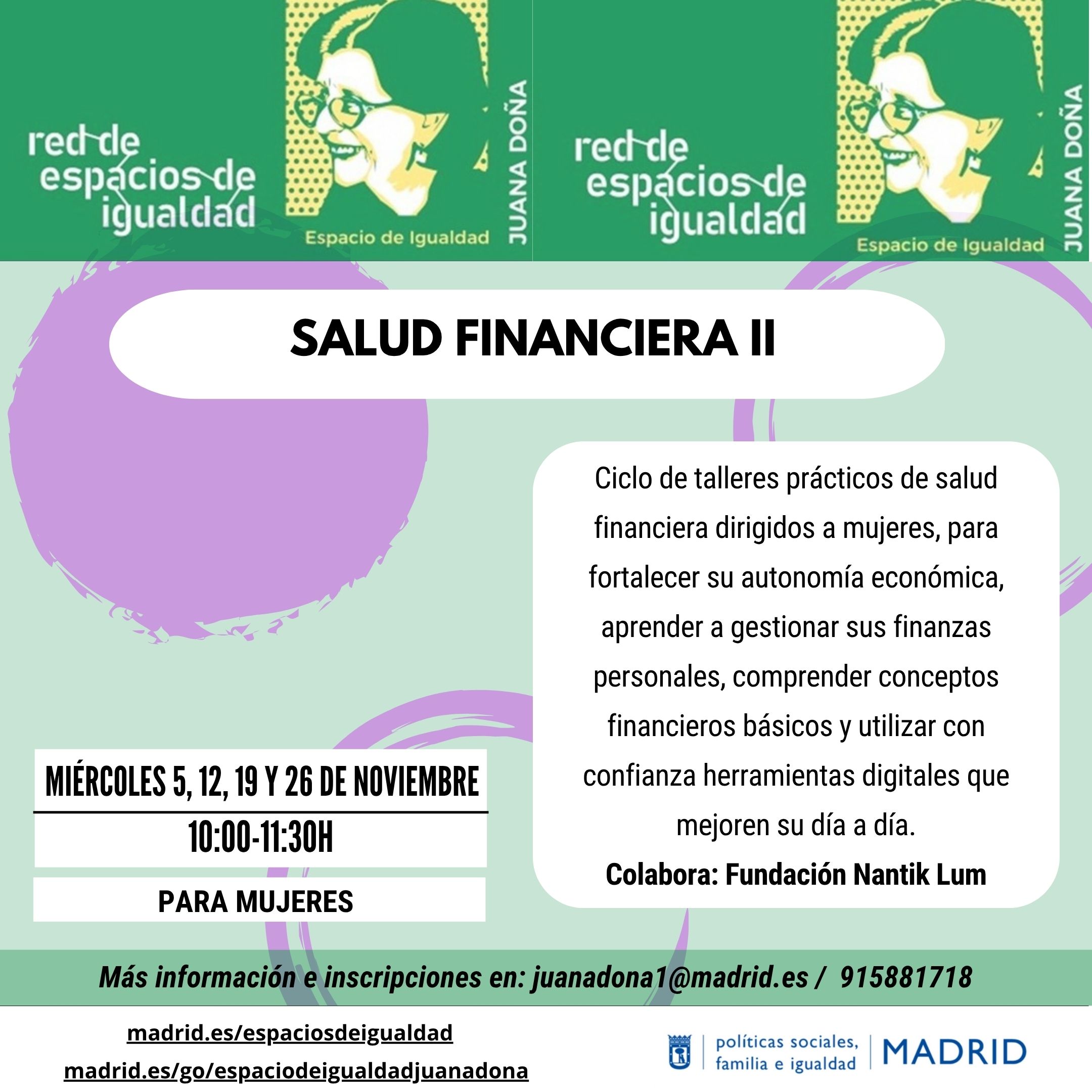 talleres de salud financiera mismo texto que en la web