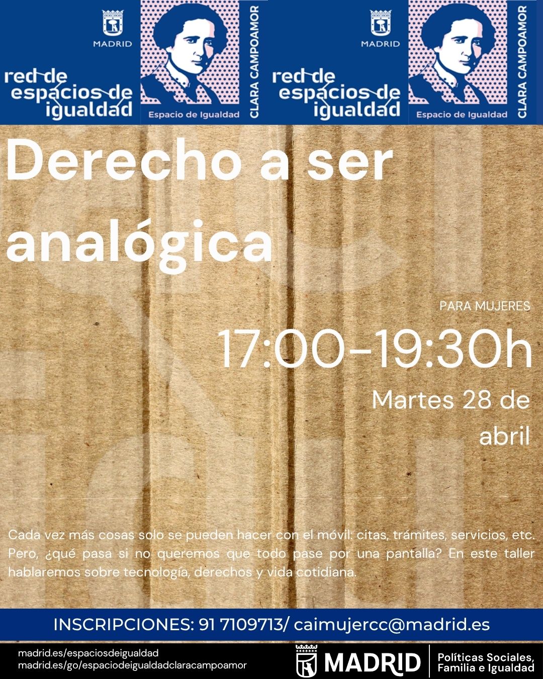 cartel con la misma informaci&oacute;n que la publicada en web