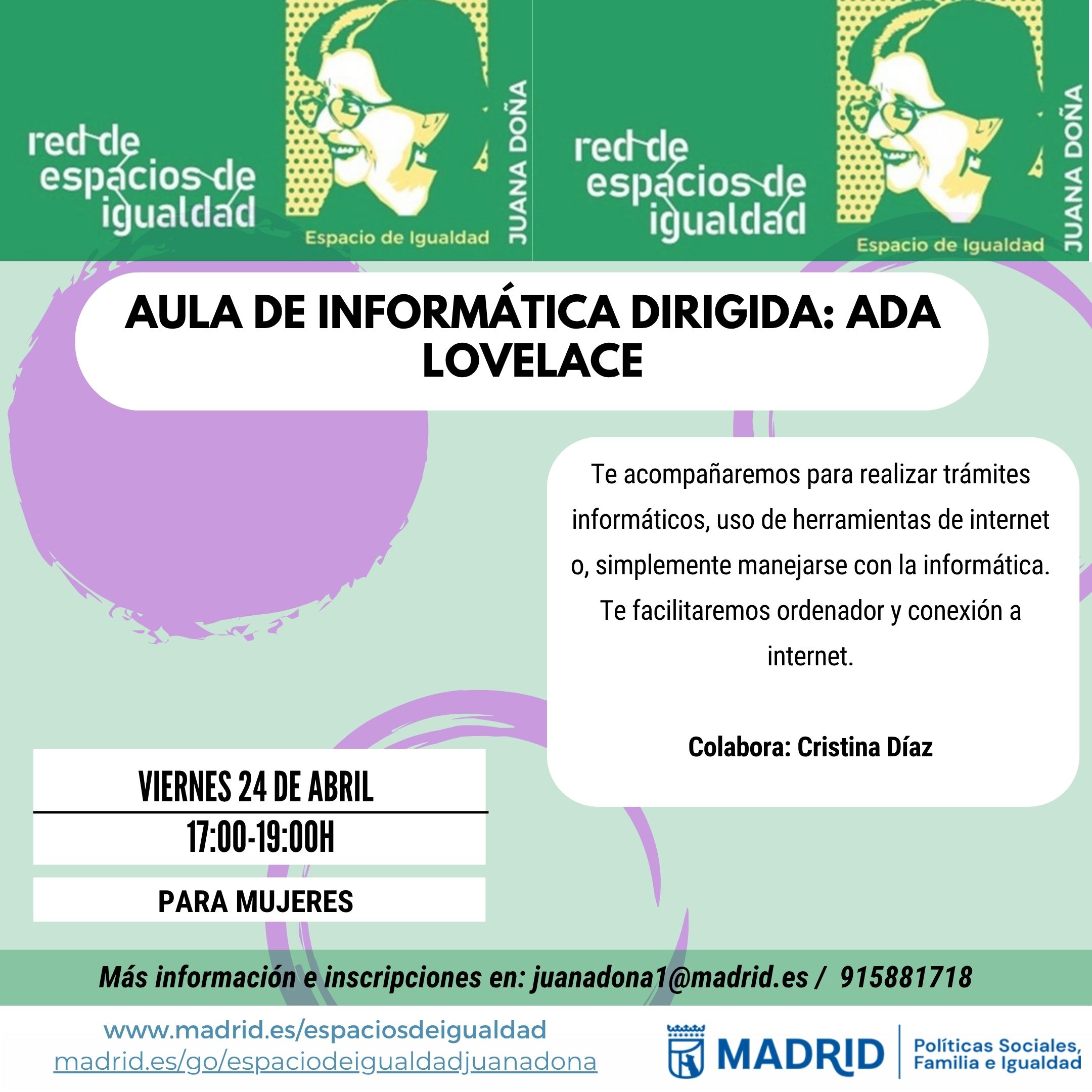 Cartel con la misma informaci&oacute;n que la publicada en web